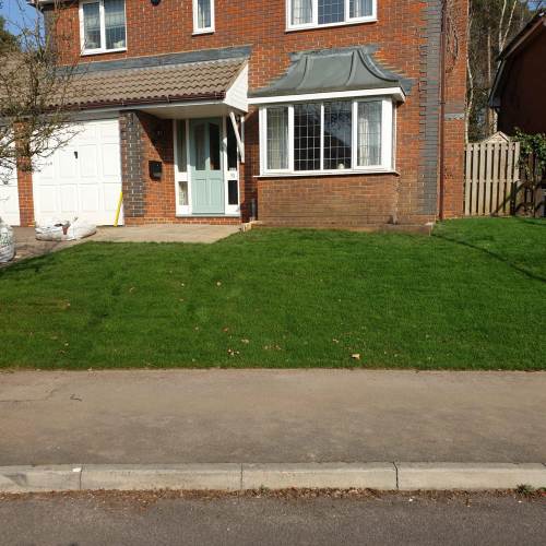 Ground clearance and re-turfing project completed near Farnham